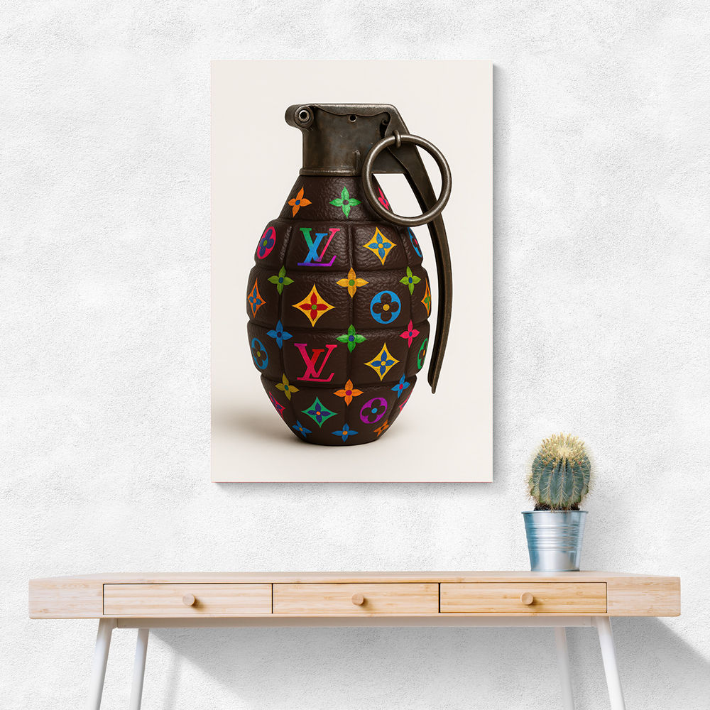 Louis Vuitton Fashion Inspired Grenade Wall Art  